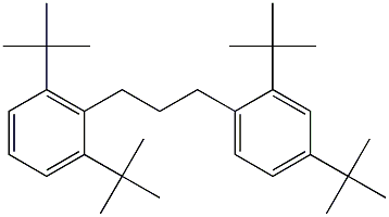 1-(2,4-Di-tert-butylphenyl)-3-(2,6-di-tert-butylphenyl)propane Struktur