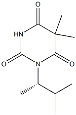 5,5-Dimethyl-1-[(S)-1,2-dimethylpropyl]barbituric acid Struktur