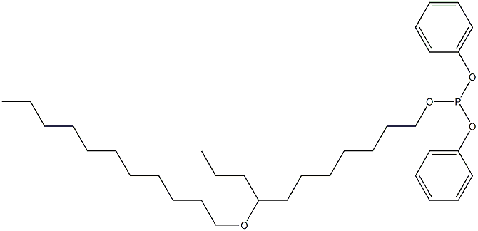 Phosphorous acid 8-(undecyloxy)undecyldiphenyl ester Struktur