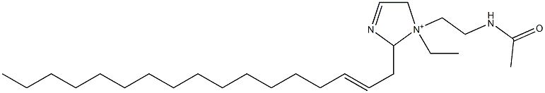 1-[2-(Acetylamino)ethyl]-1-ethyl-2-(2-heptadecenyl)-3-imidazoline-1-ium Struktur