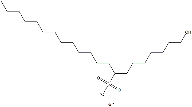 1-Hydroxyhenicosane-8-sulfonic acid sodium salt Struktur