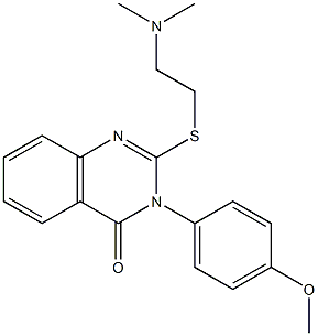 2-[2-(Dimethylamino)ethylthio]-3-(4-methoxyphenyl)-quinazolin-4(3H)-one Struktur