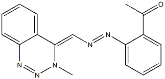 (4Z)-3,4-Dihydro-3-methyl-4-[(2-acetylphenylazo)methylene]-1,2,3-benzotriazine Struktur