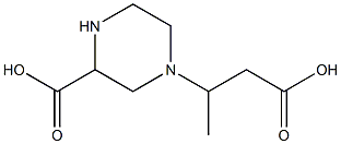 3-[3-Carboxy-1-piperazinyl]butyric acid Struktur