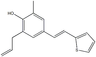 4-[(E)-2-(2-Thienyl)ethenyl]-2-methyl-6-(2-propenyl)phenol Struktur