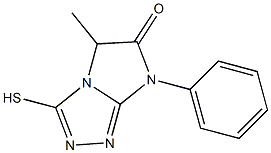 3-Mercapto-5-methyl-7-phenyl-7H-imidazo[2,1-c]-1,2,4-triazol-6(5H)-one Struktur