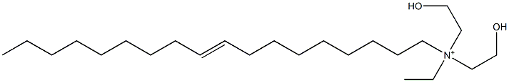 N-Ethyl-N,N-bis(2-hydroxyethyl)-9-octadecen-1-aminium Struktur