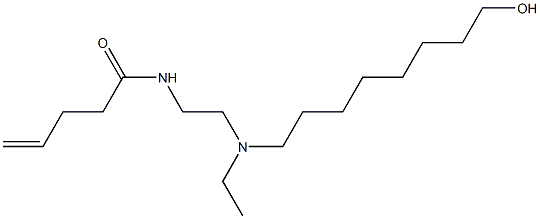 N-[2-[N-Ethyl-N-(8-hydroxyoctyl)amino]ethyl]-4-pentenamide Struktur