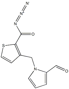 1-[[2-(Azidocarbonyl)thiophen-3-yl]methyl]-1H-pyrrole-2-carbaldehyde Struktur