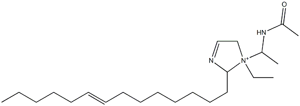 1-[1-(Acetylamino)ethyl]-1-ethyl-2-(8-tetradecenyl)-3-imidazoline-1-ium Struktur