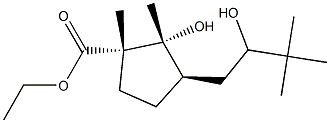 (1S,2R,3R)-2-Hydroxy-3-(2-hydroxy-3,3-dimethylbutyl)-1,2-dimethylcyclopentanecarboxylic acid ethyl ester Struktur