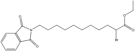 2-Bromo-11-[(1,3-dihydro-1,3-dioxo-2H-isoindol)-2-yl]undecanoic acid ethyl ester Struktur