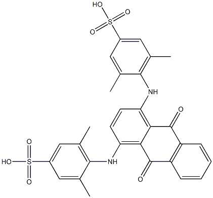 4,4'-[[(9,10-Dihydro-9,10-dioxoanthracene)-1,4-diyl]bis(imino)]bis[3,5-dimethylbenzenesulfonic acid] Struktur