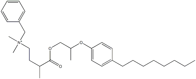 N,N-Dimethyl-N-benzyl-N-[3-[[2-(4-octylphenyloxy)propyl]oxycarbonyl]butyl]aminium Struktur