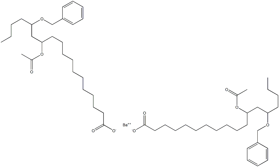 Bis(14-benzyloxy-12-acetyloxystearic acid)barium salt Struktur