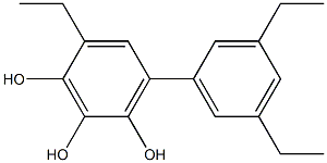 4-Ethyl-6-(3,5-diethylphenyl)benzene-1,2,3-triol Struktur