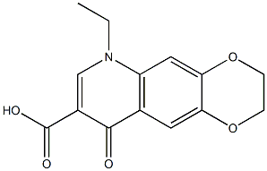 6-Ethyl-2,3,6,9-tetrahydro-9-oxo-1,4-dioxino[2,3-g]quinoline-8-carboxylic acid Struktur