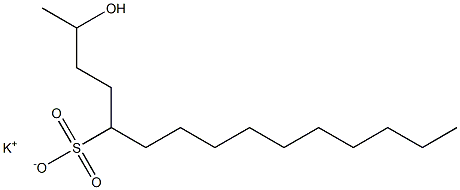 2-Hydroxypentadecane-5-sulfonic acid potassium salt Struktur