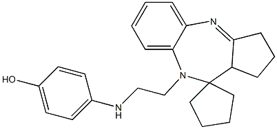 4-[[2-[[1,2,3,9,10,10a-Hexahydrospiro[benzo[b]cyclopenta[e][1,4]diazepine-10,1'-cyclopentan]]-9-yl]ethyl]amino]phenol Struktur