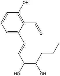 2-(3,4-Dihydroxy-1,5-heptadienyl)-6-hydroxybenzaldehyde Struktur