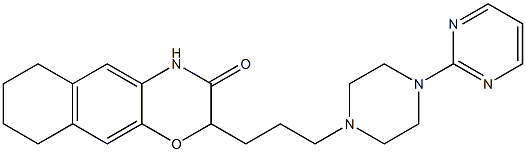 2-[3-[4-(Pyrimidin-2-yl)piperazin-1-yl]propyl]-6,7,8,9-tetrahydro-2H-naphth[2,3-b][1,4]oxazin-3(4H)-one Struktur