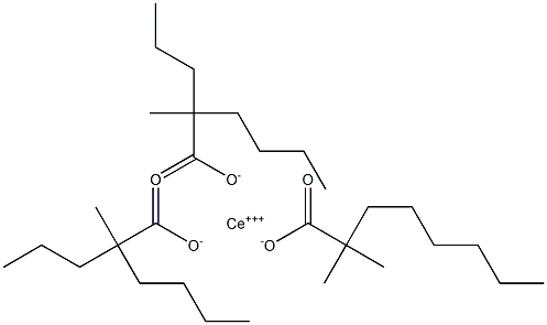 Cerium(III)2,2-dimethyloctanoate=bis(2-methyl-2-propylhexanoate) Struktur