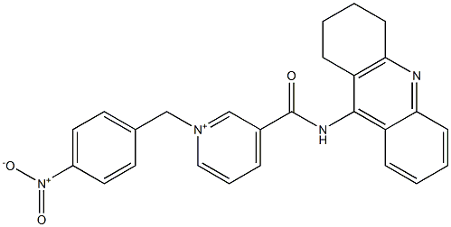 3-[[(1,2,3,4-Tetrahydroacridin)-9-yl]carbamoyl]-1-(4-nitrobenzyl)pyridin-1-ium Struktur