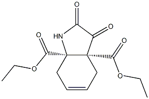 (3aR,7aR)-2,3-Dioxo-2,3,3a,4,7,7a-hexahydro-1H-indole-3a,7a-dicarboxylic acid diethyl ester Struktur