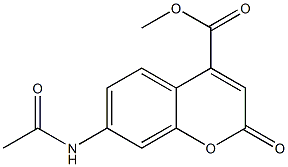 7-(Acetylamino)-2-oxo-2H-1-benzopyran-4-carboxylic acid methyl ester Struktur