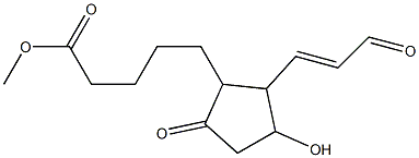 5-[2-[(E)-3-Oxo-1-propenyl]-3-hydroxy-5-oxocyclopentyl]valeric acid methyl ester Struktur