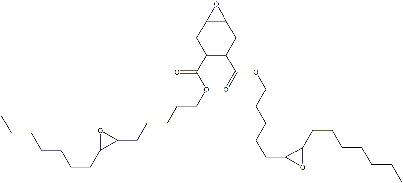 7-Oxabicyclo[4.1.0]heptane-3,4-dicarboxylic acid bis(6,7-epoxytetradecan-1-yl) ester Struktur