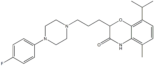 2-[3-[4-(4-Fluorophenyl)piperazin-1-yl]propyl]-5-methyl-8-isopropyl-2H-1,4-benzoxazin-3(4H)-one Struktur