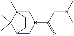 3-(N,N-Dimethylglycyl)-1,8,8-trimethyl-3-azabicyclo[3.2.1]octane Struktur