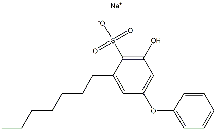 5-Hydroxy-3-heptyl[oxybisbenzene]-4-sulfonic acid sodium salt Struktur