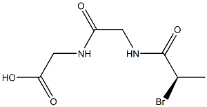 [[[[(R)-2-Bromo-1-oxopropyl]amino]acetyl]amino]acetic acid Struktur