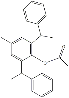 4-Methyl-2,6-bis(1-phenylethyl)phenol acetate Struktur