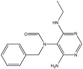 4-Amino-6-ethylamino-5-(N-benzylformylamino)pyrimidine Struktur