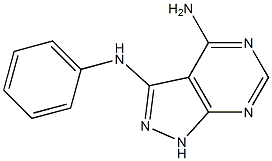 4-Amino-3-phenylamino-1H-pyrazolo[3,4-d]pyrimidine Struktur