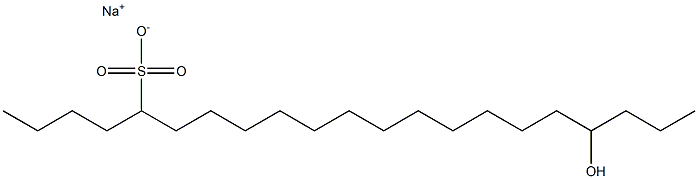 18-Hydroxyhenicosane-5-sulfonic acid sodium salt Struktur