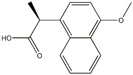 [S,(+)]-2-(4-Methoxy-1-naphtyl)propionic acid Struktur