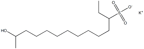 13-Hydroxytetradecane-3-sulfonic acid potassium salt Struktur