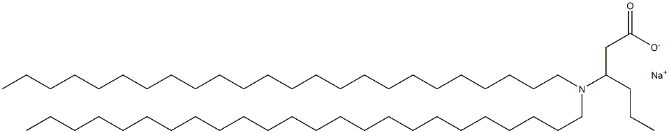 3-(Ditetracosylamino)hexanoic acid sodium salt Struktur