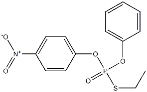 Thiophosphoric acid S-ethyl O-phenyl O-(4-nitrophenyl) ester Struktur