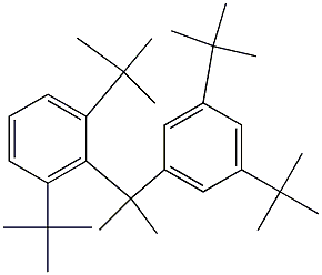 2-(2,6-Di-tert-butylphenyl)-2-(3,5-di-tert-butylphenyl)propane Struktur