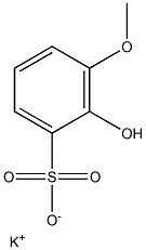 2-Hydroxy-3-methoxybenzenesulfonic acid potassium salt Struktur