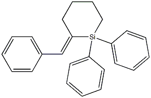 2-Benzylidene-1,1-diphenyl-1-silacyclohexane Struktur