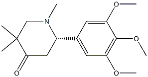 (2S)-1,5,5-Trimethyl-2-(3,4,5-trimethoxyphenyl)-4-piperidone Struktur