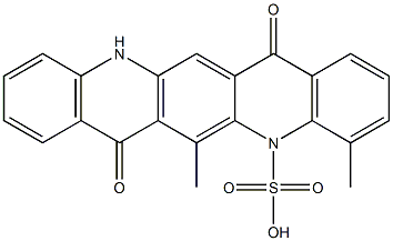 5,7,12,14-Tetrahydro-4,6-dimethyl-7,14-dioxoquino[2,3-b]acridine-5-sulfonic acid Struktur