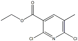 2,6-Dichloro-5-methylpyridine-3-carboxylic acid ethyl ester Struktur