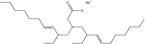 N,N-Bis(2-ethyl-3-decenyl)glycine sodium salt Struktur